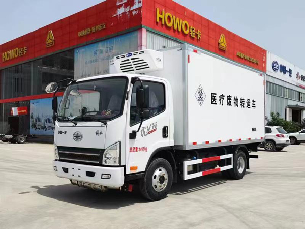 解放國(guó)六藍(lán)牌醫(yī)療廢物轉(zhuǎn)運(yùn)車